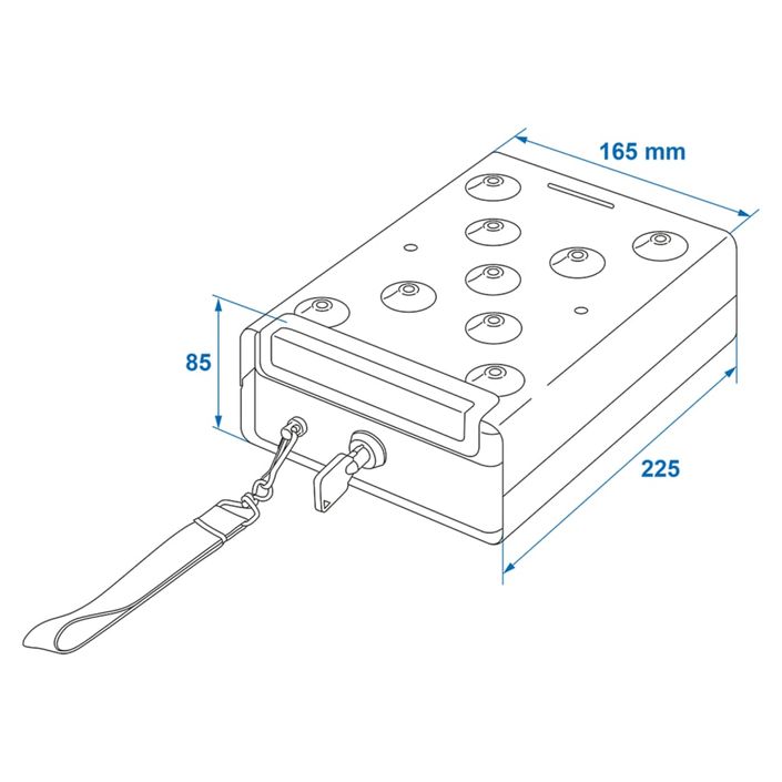 ProPlus Coffre-fort en acier avec support 225x165x85 mm - Photo n°10