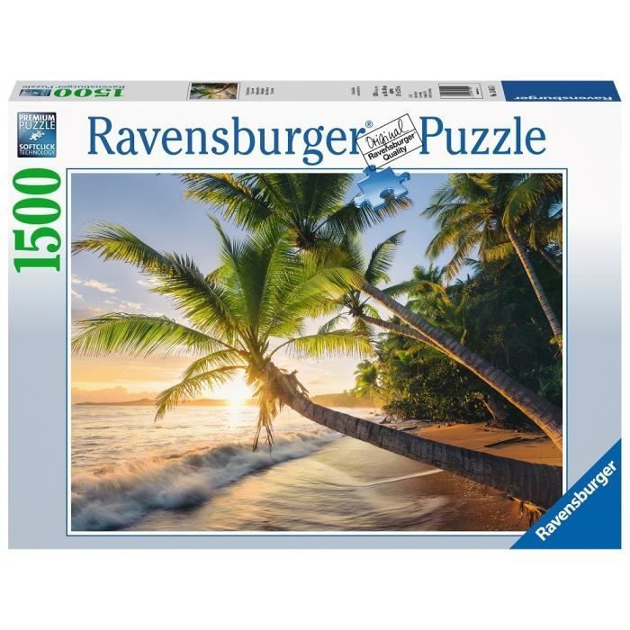 Puzzle 1500 pieces - Plage secrete - Ravensburger - Puzzle adultes - Des 14 ans - Photo n°3