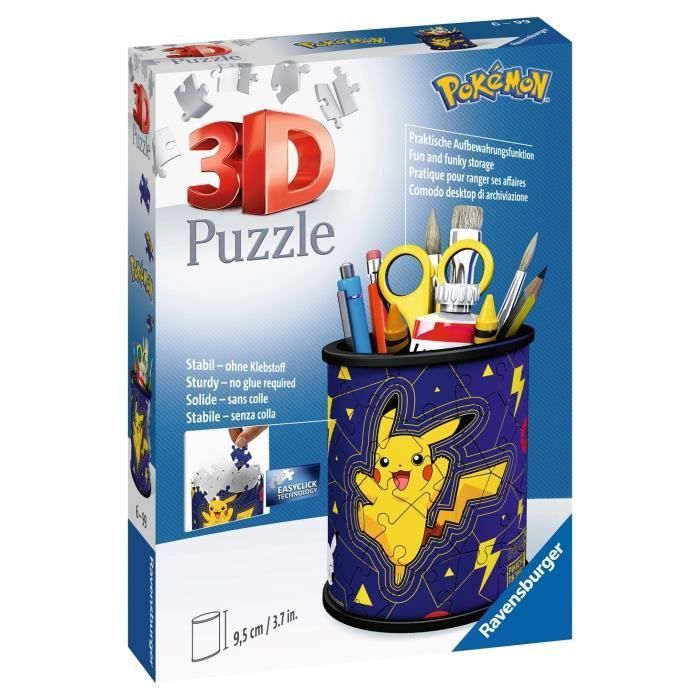 Puzzle 3D Pot a crayons 54 pieces - Pokémon - Photo n°1