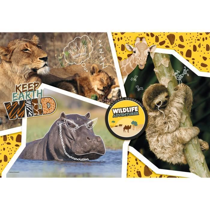 Puzzle Clementoni - National Geographic Kids - 104 pieces - Sauvage - Photo n°5