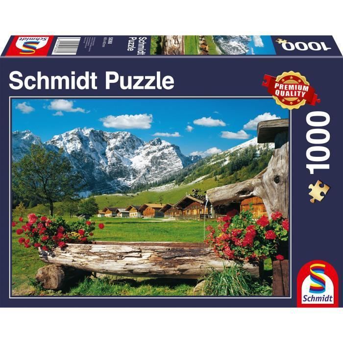 Puzzle Paysage de montagne idyllique, 1000 pcs - Photo n°1