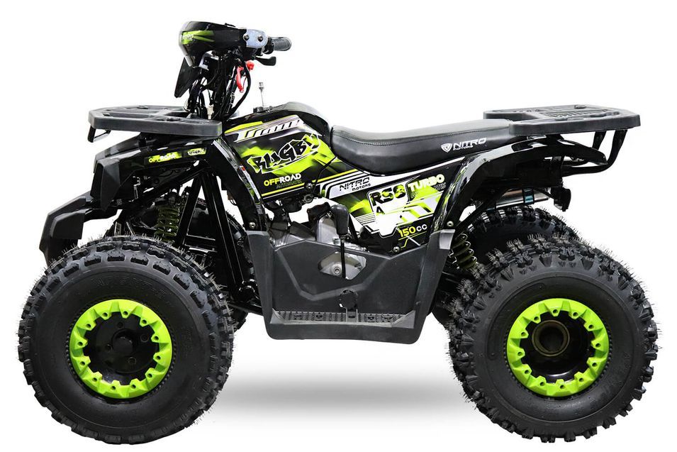 Quad automatique 150cc adulte tout terrain Karoug RS8 3G bleu - Photo n°7