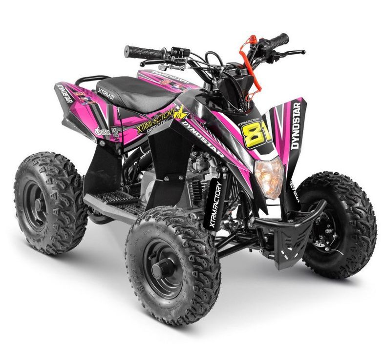 Quad électrique 1300W 48V lithium Staring noir et rose - Photo n°1