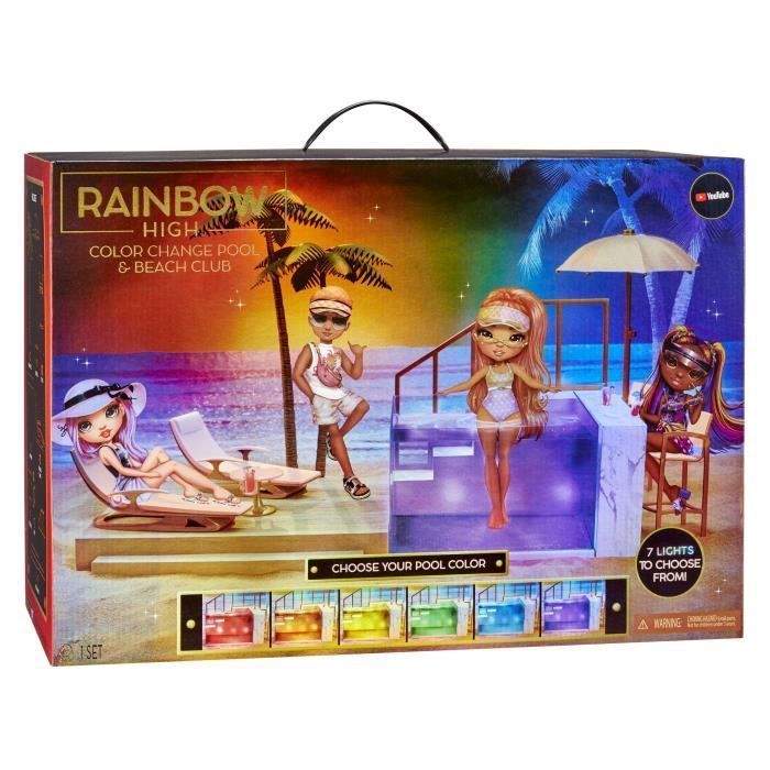 Rainbow High - Coffret de Jeux et Accessoires - Beach Club et Piscine Lumineuse - Photo n°5
