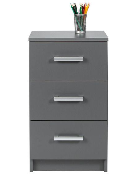 Rangement 3 tiroirs gris graphite Reta 41 cm - Photo n°2