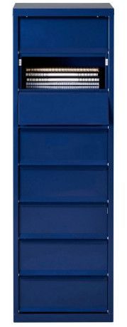 Rangement de bureau 8 cases métal bleu nuit nacré Boarding - Photo n°4