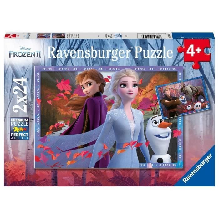 RAVENSBURGER - La Reine des Neiges 2 Puzzle 2x24 pieces - Photo n°1