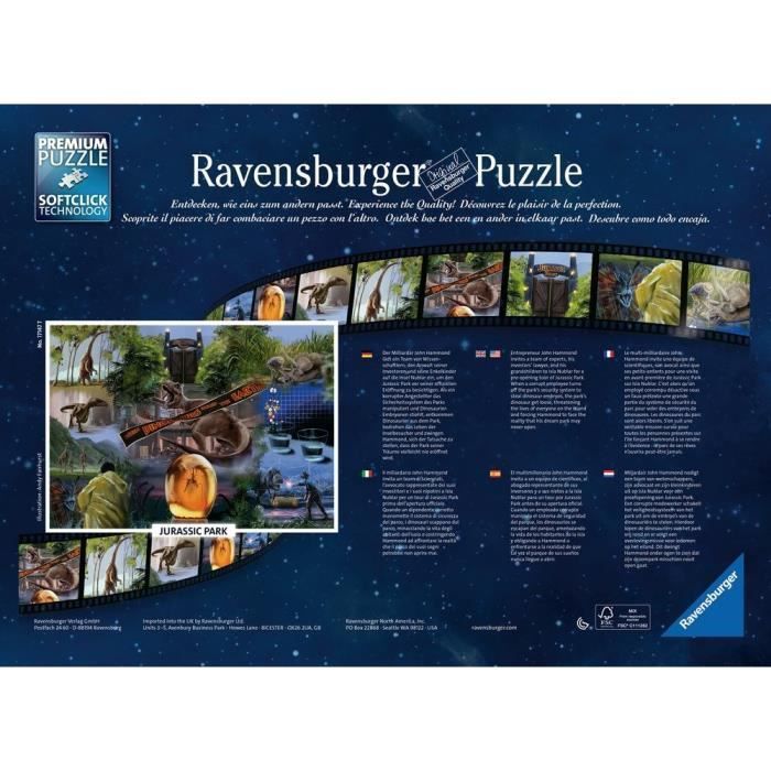 Ravensburger - Puzzle 1000 pieces - Jurassic Park - Photo n°3