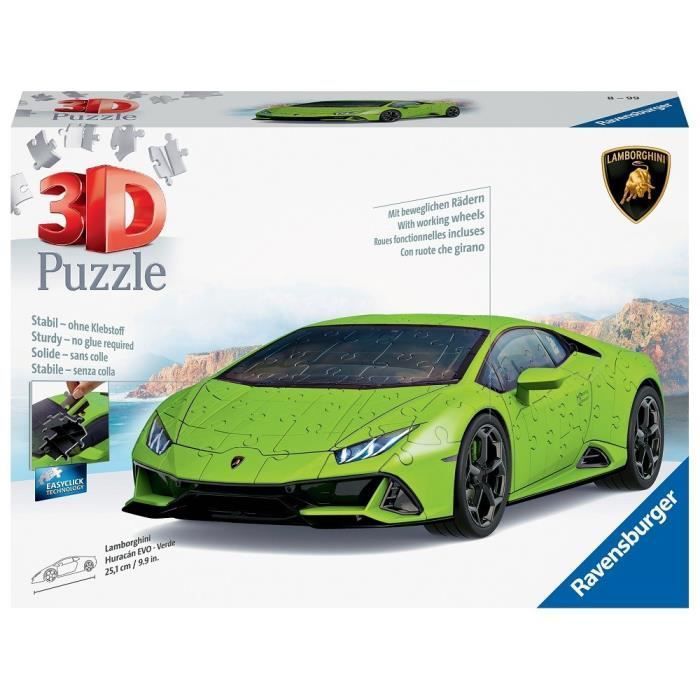 Ravensburger - Puzzle 108 pieces 3D Lamborghini EVO Ed verte - Photo n°4