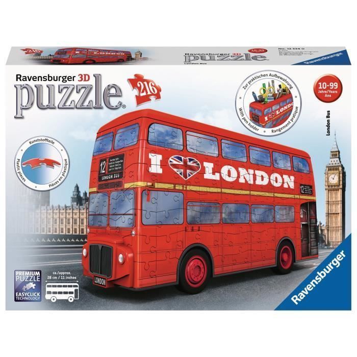RAVENSBURGER - Puzzle 3D Bus londonien 216 pieces - Photo n°2