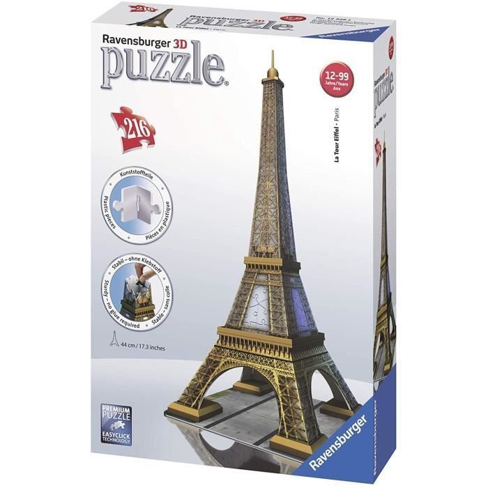 RAVENSBURGER Puzzle 3D Tour Eiffel 216 pcs - Photo n°1