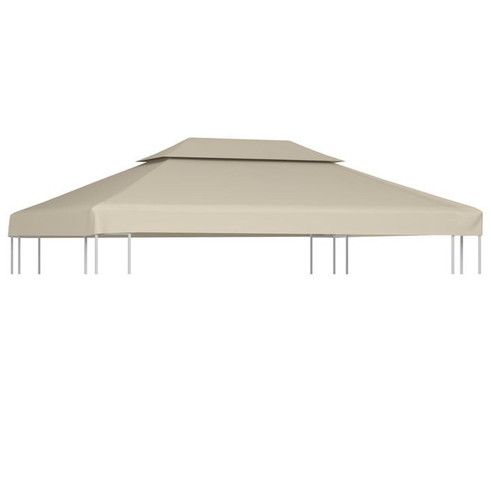 Recouvrement de remplacement d'auvent 310 g/m² 3 x 4 m Beige - Photo n°1