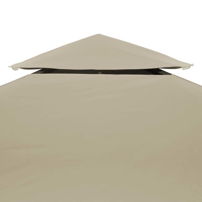 Recouvrement de remplacement d'auvent 310 g/m² 3 x 4 m Beige - Photo n°5