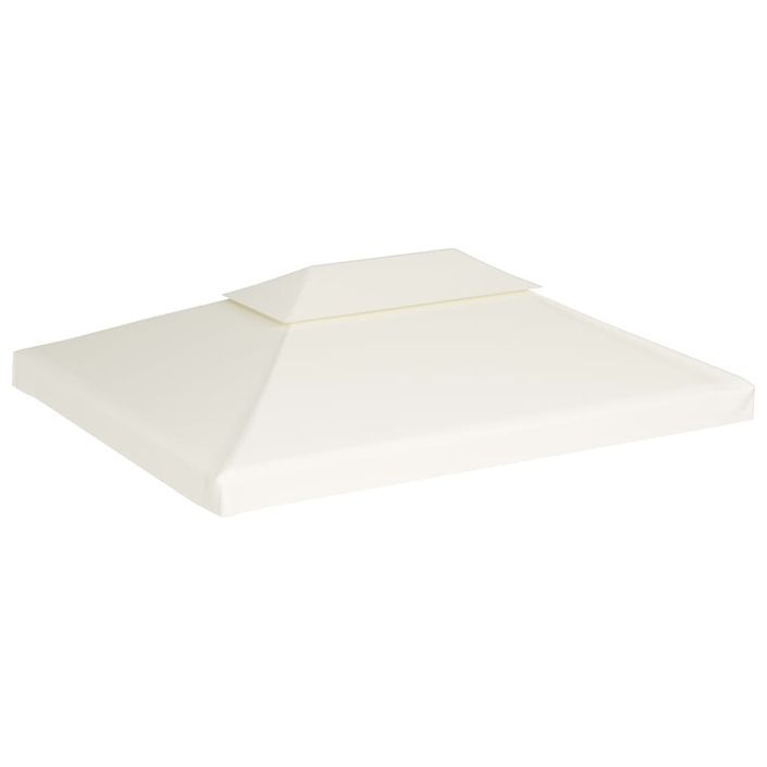 Recouvrement de remplacement d'auvent 310 g/m² 3x4m Blanc crème - Photo n°4