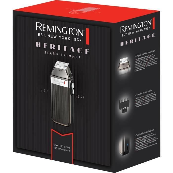 Remington MB9100 Tondeuse Barbe Heritage, 8 Guides de Coupe Fixes de 1,5 a 15 mm, Fonction Charge Rapide - Photo n°4