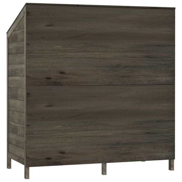 Remise de jardin Anthracite 102x52x112 cm Bois de sapin solide - Photo n°6