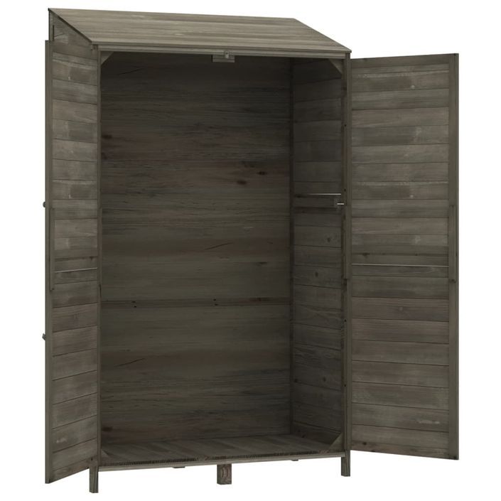 Remise de jardin Anthracite 102x52x174,5cm Bois de sapin solide - Photo n°7