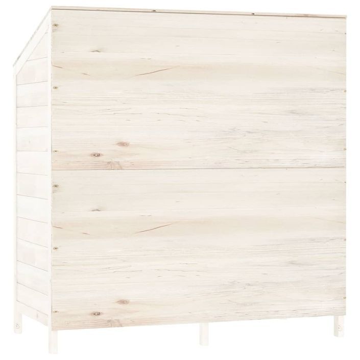 Remise de jardin Blanc 102x52x112 cm Bois de sapin solide - Photo n°6