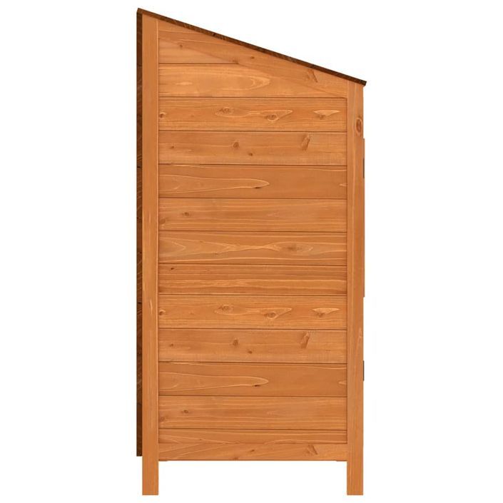 Remise de jardin Marron 55x52x112 cm Bois de sapin solide - Photo n°5