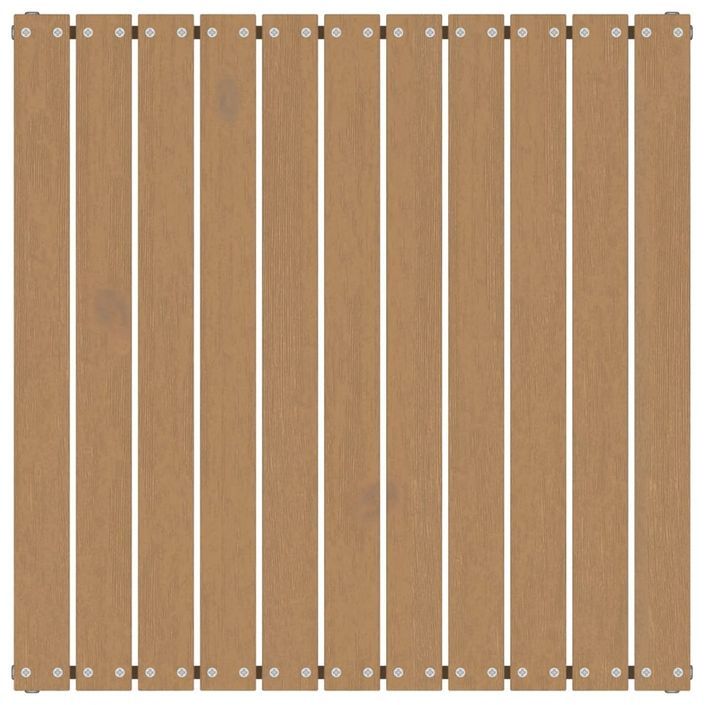 Repose-pied de jardin 70x70x30cm Marron miel Bois de pin solide - Photo n°3