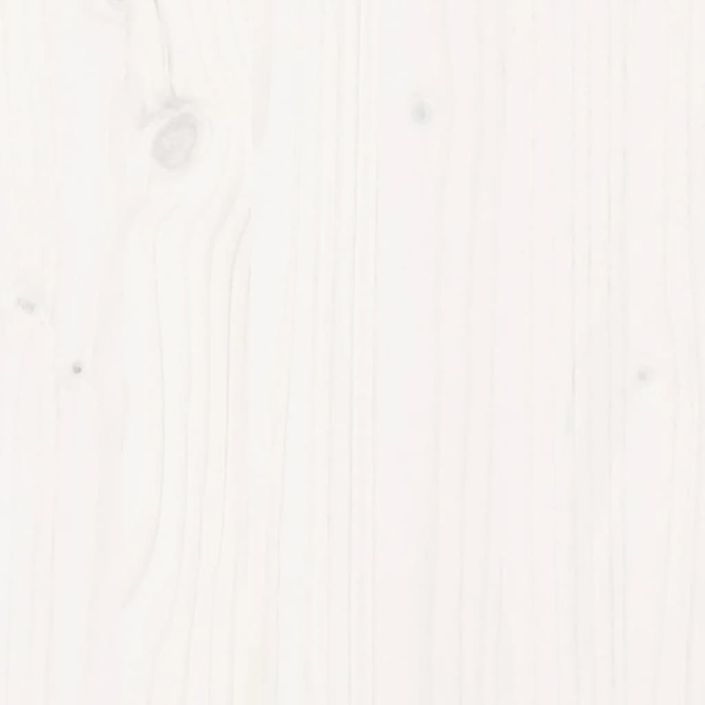 Repose-pied de jardin blanc 62x30x32 cm bois de pin massif - Photo n°8