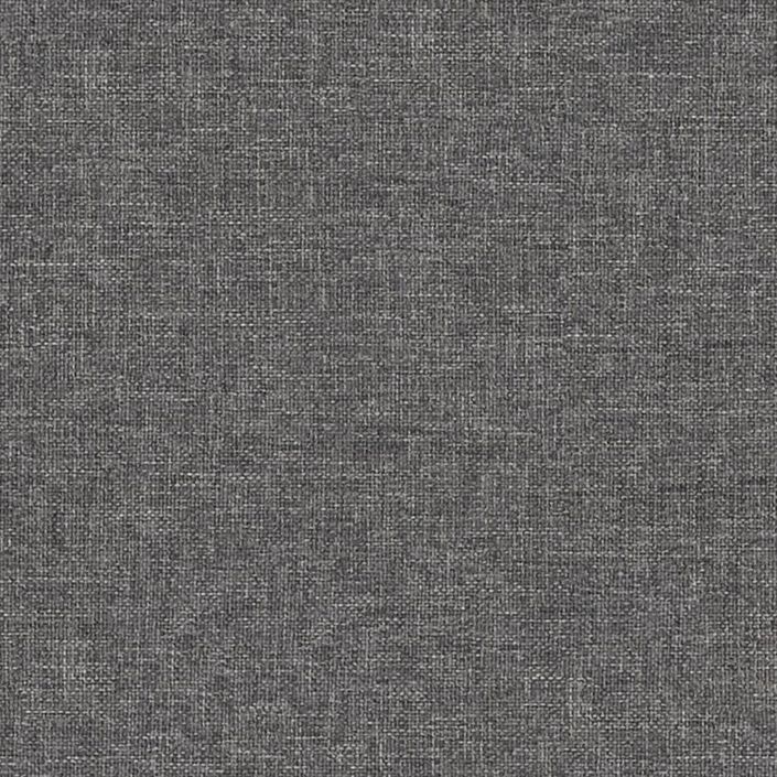 Repose-pied Gris clair 60x60x36 cm Tissu et similicuir - Photo n°5