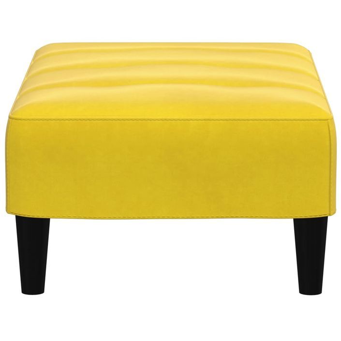 Repose-pied jaune 77x55x31 cm velours - Photo n°5