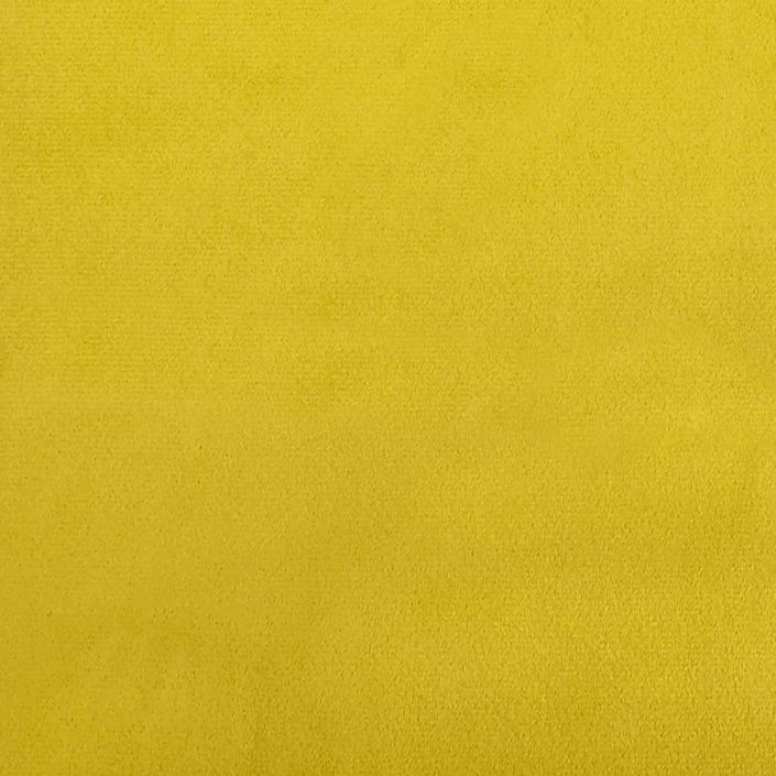 Repose-pied jaune 77x55x31 cm velours - Photo n°7