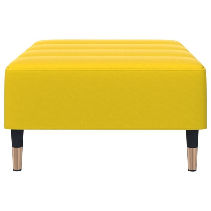 Repose-pied jaune 77x55x31 cm velours - Photo n°5