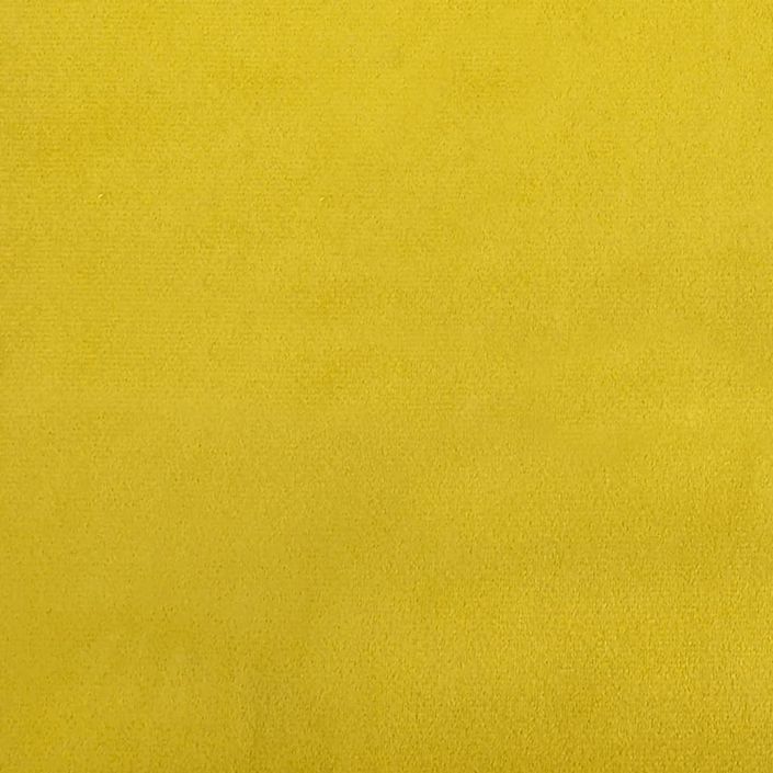 Repose-pied jaune 77x55x31 cm velours - Photo n°7