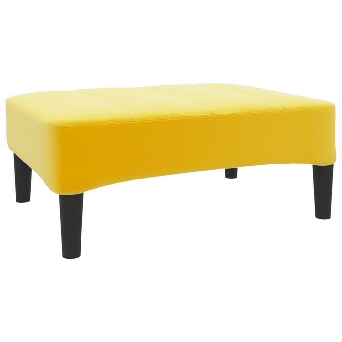 Repose-pied Jaune 78x56x32 cm Velours 2 - Photo n°1