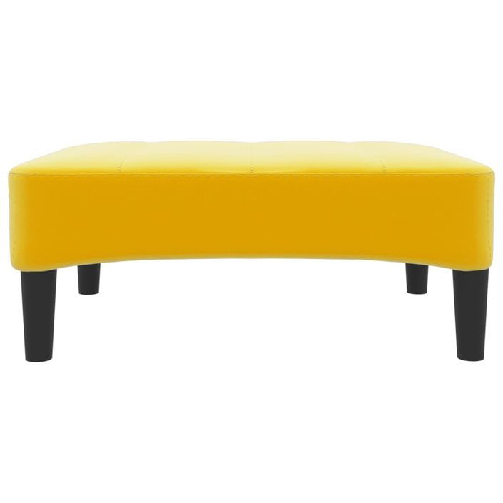 Repose-pied Jaune 78x56x32 cm Velours 2 - Photo n°2