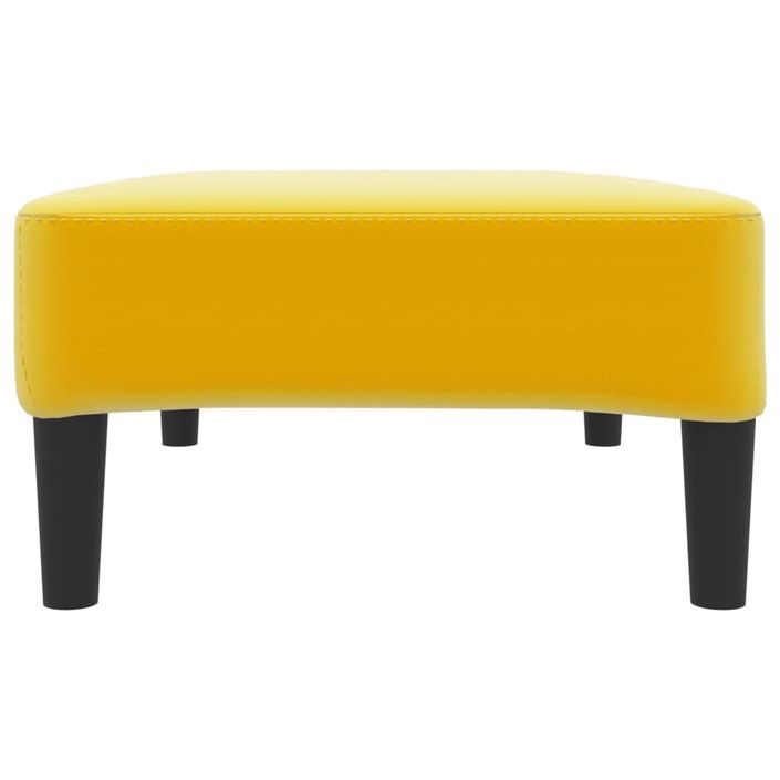 Repose-pied Jaune 78x56x32 cm Velours 2 - Photo n°3