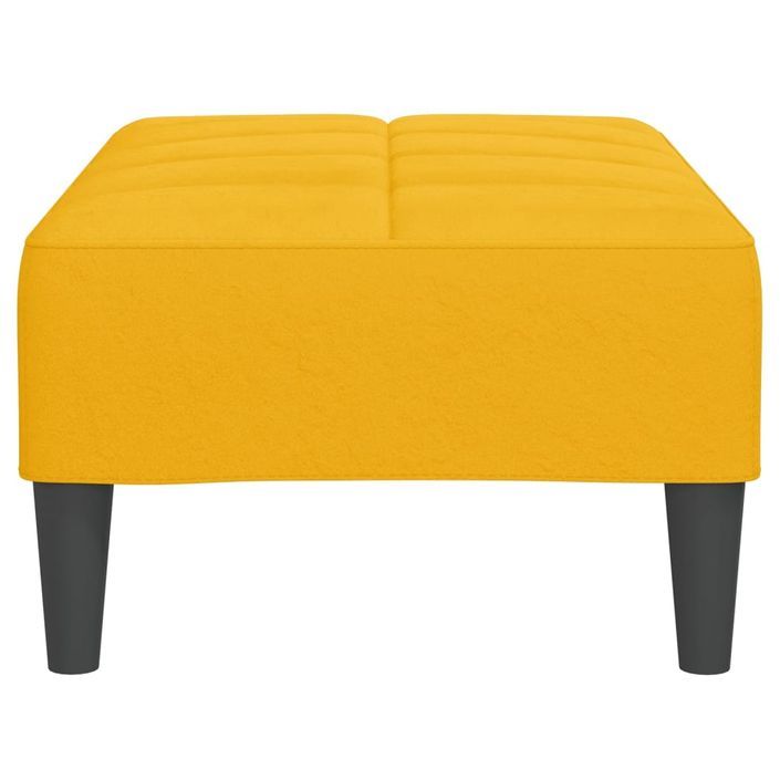 Repose-pied Jaune 78x56x32 cm Velours - Photo n°4