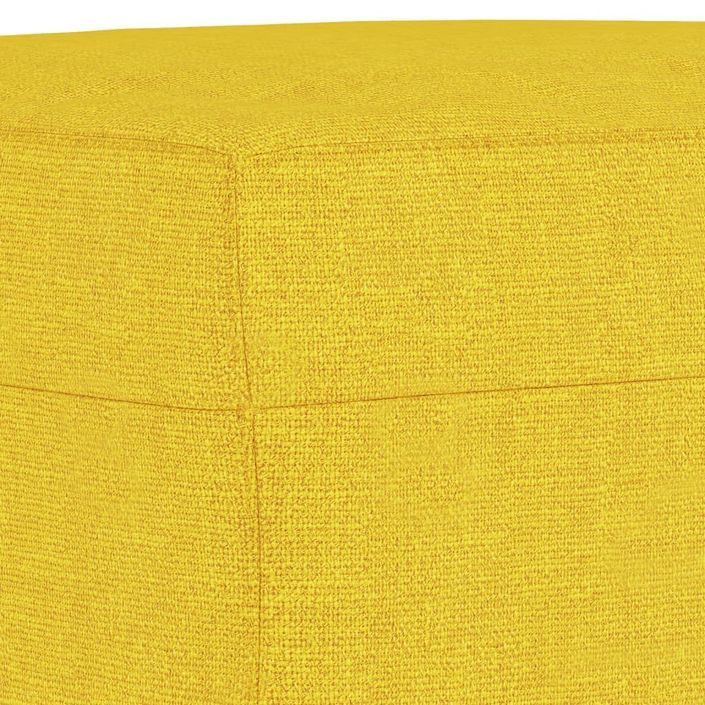 Repose-pied Jaune clair 60x50x41 cm Tissu - Photo n°5