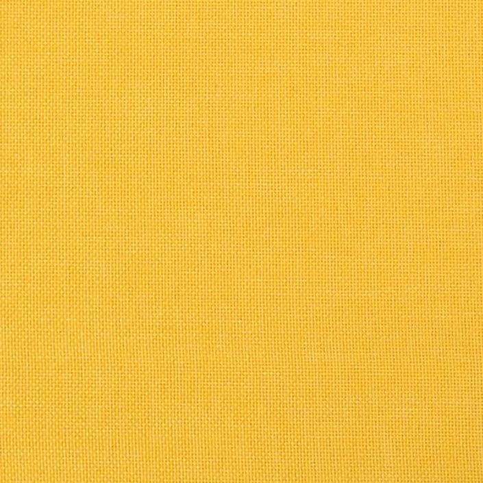 Repose-pied Jaune moutarde 45x29,5x35 cm Tissu et similicuir - Photo n°5