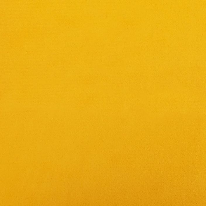 Repose-pied Jaune moutarde 60x60x36 cm Velours - Photo n°5