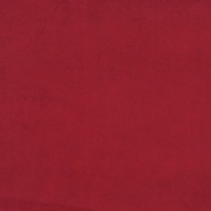 Repose-pied Rouge bordeaux 45x29,5x35 cm Velours - Photo n°5