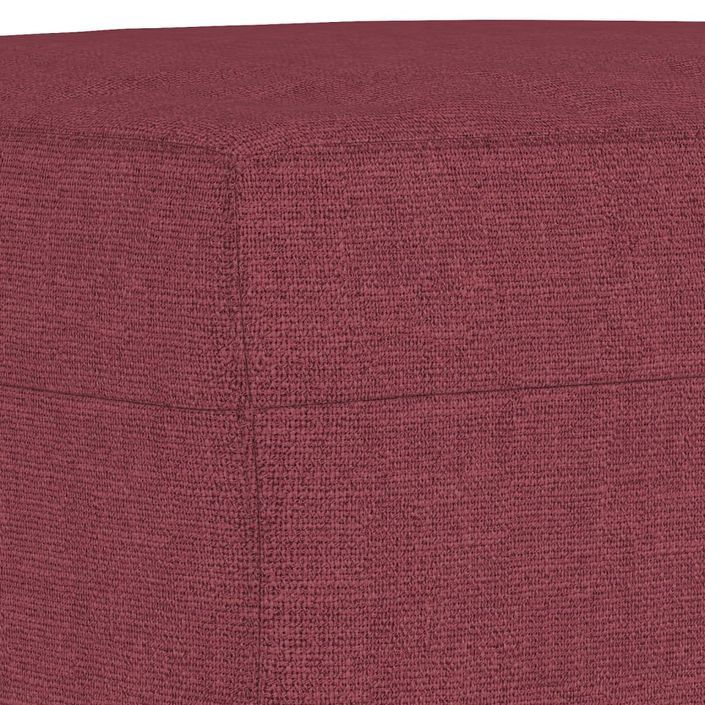 Repose-pied Rouge bordeaux 70x55x41 cm Tissu - Photo n°5