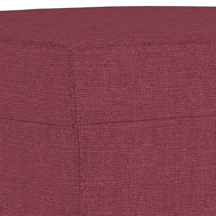 Repose-pied Rouge bordeaux 70x55x41 cm Tissu - Photo n°5