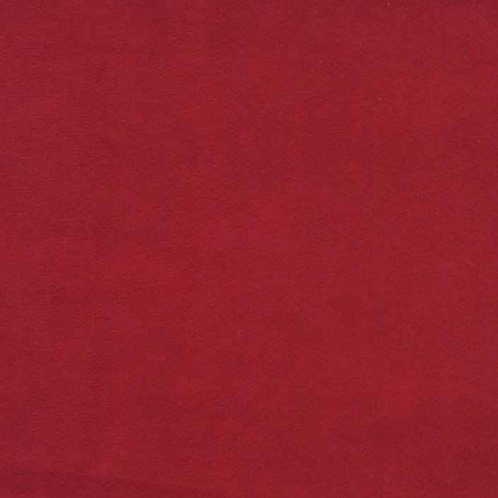 Repose-pied Rouge bordeaux 78x56x32 cm Velours 6 - Photo n°6
