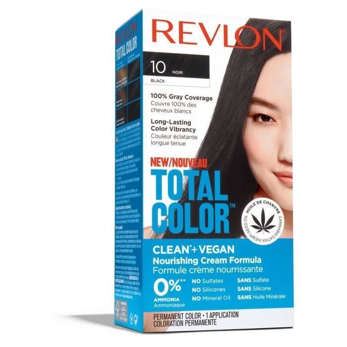 REVLON Coloration permanente - Clean & vegan - TOTAL COLOR 10 - Black - Photo n°1