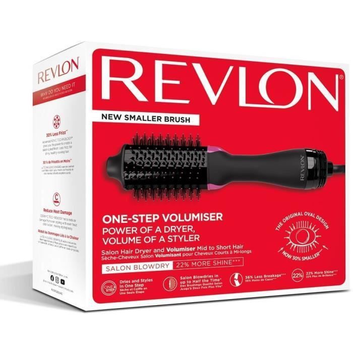 REVLON RVDR5282UKE - Brosse séchante volumisante One Step - Cheveux courts a mi longs - Brosse ovale - Poils mixtes - 3 réglages - Photo n°5