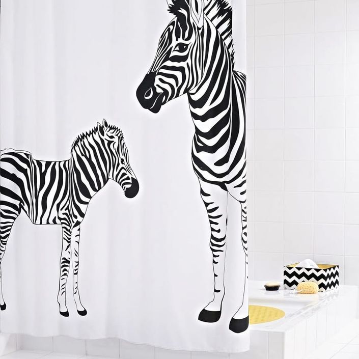 RIDDER Rideau de douche Zebra 180 x 200 cm - Photo n°1