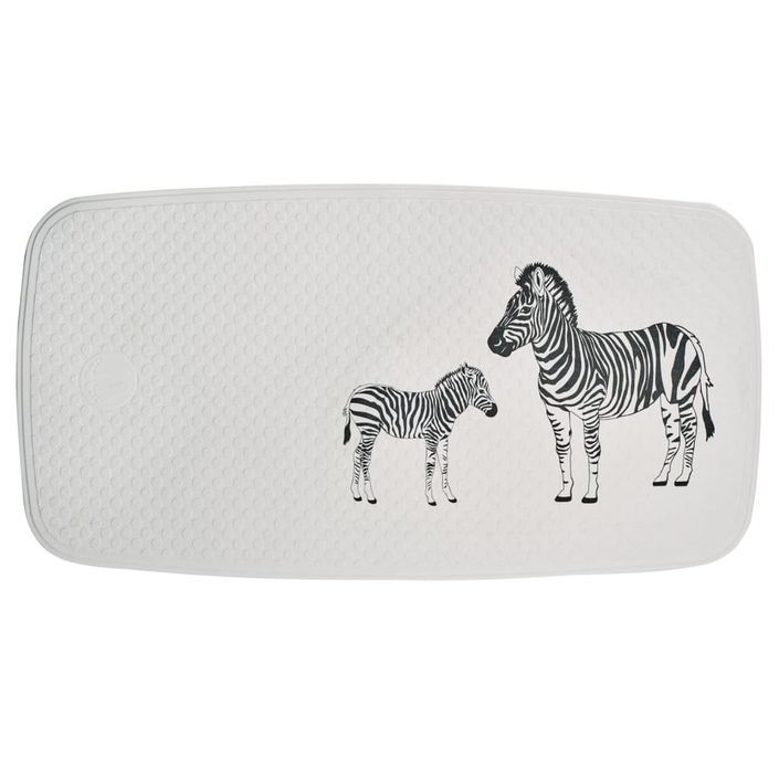 RIDDER Tapis de bain Zebra 38x72 cm Blanc et noir - Photo n°1