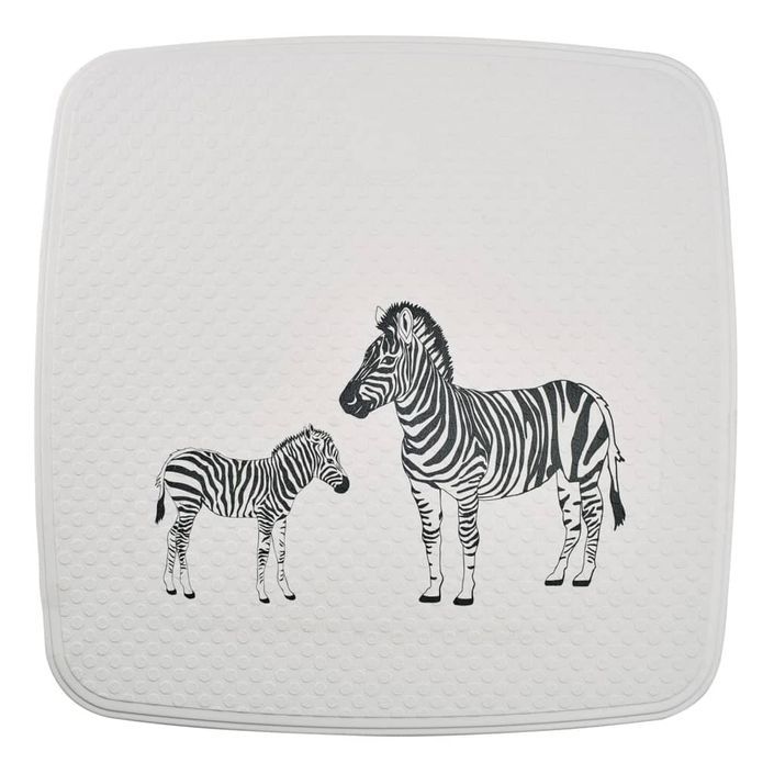 RIDDER Tapis de douche Zebra 54x54 cm Blanc et noir - Photo n°1
