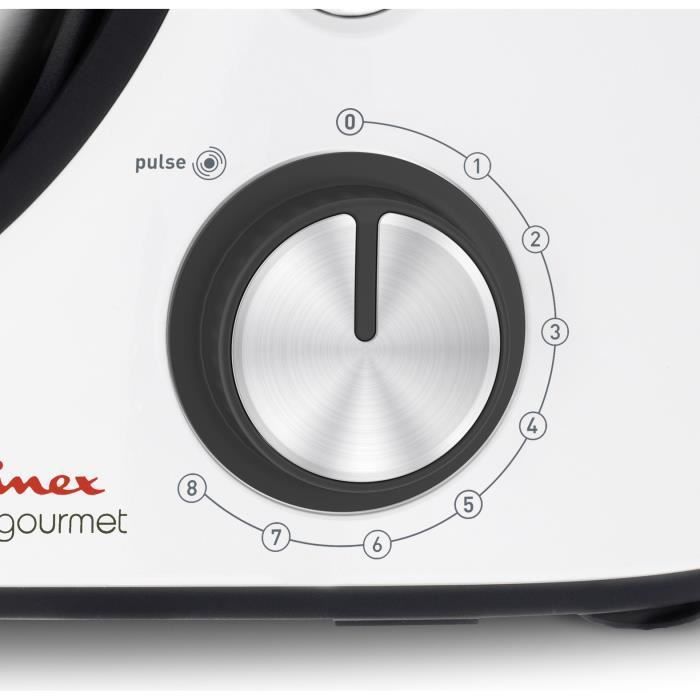Robot pâtissier MOULINEX Masterchef Gourmet QA510110 - Blanc - 1100 W - 8 vitesses - Fonction pulse - Bol 4,6 L - Photo n°3