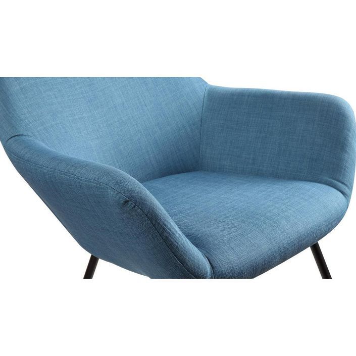 Rocking chair tissu bleu Nartha - Photo n°3