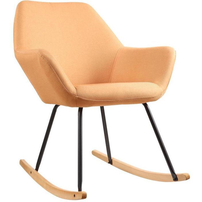 Rocking chair tissu orange Nartha - Photo n°1