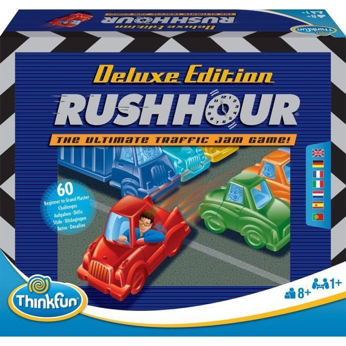 Rush Hour Deluxe - Ravensburger - Casse-tete Think Fun - 60 défis 5 niveaux - Des 8 ans - Français inclus - Photo n°1